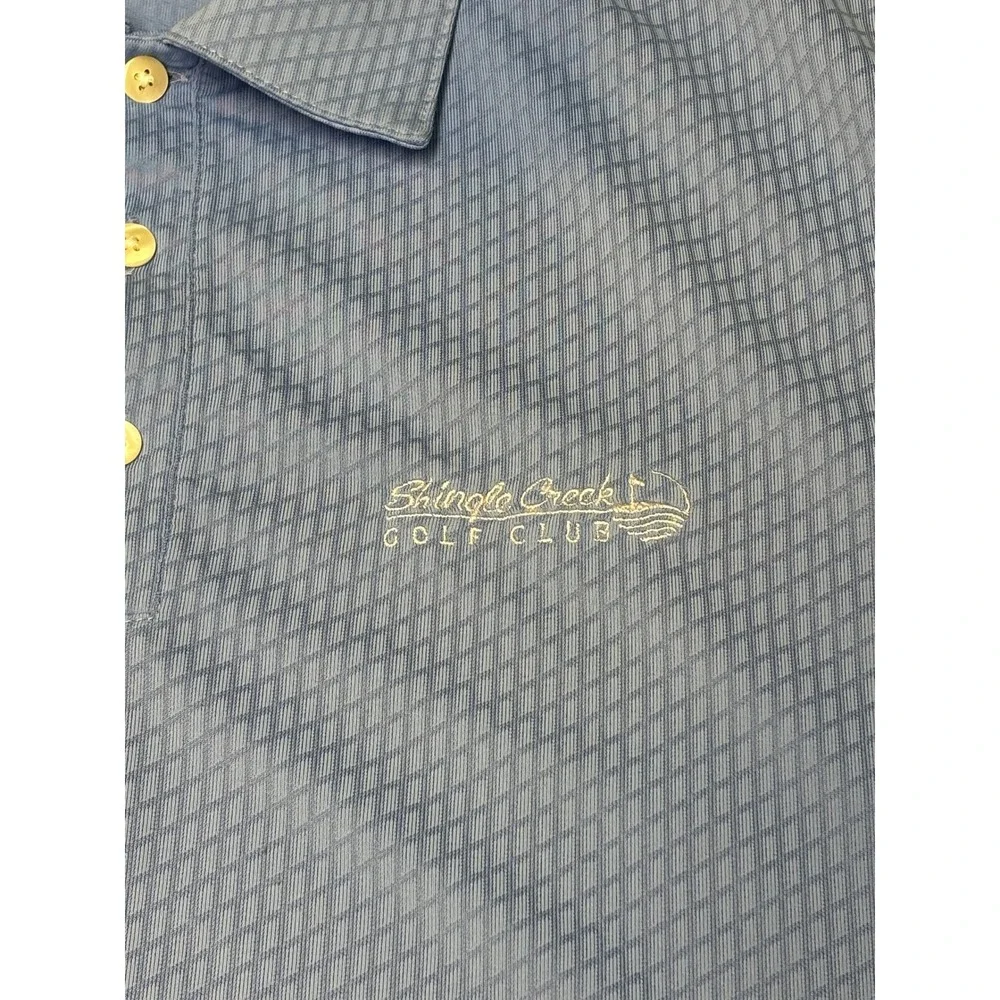 Nike Tiger Woods Collection Blue Diamond Polo Shingle Creek Golf Club Mens L